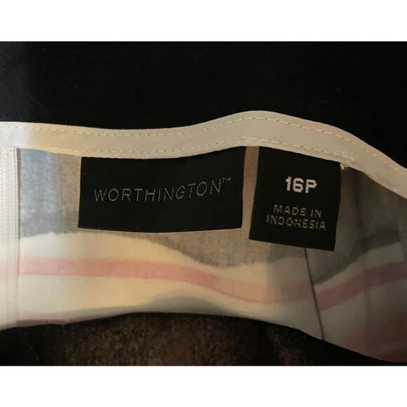 Worthington Womens Multi Striped Pencil Skirt 16P Missing Belt - Picture 6 of 9
